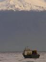 Fishing boat out in the bay.